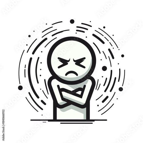  Second Failure – Frustration Stickman Figures Vector Design