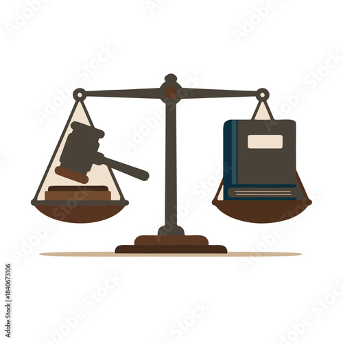 "Accountability vs Cancel Culture" icon - The balance between the hammer (punishment) and the book (education/correction).