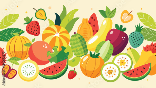 Colorful fruit clipart.eps