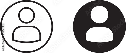 username icon set, with a white background.	