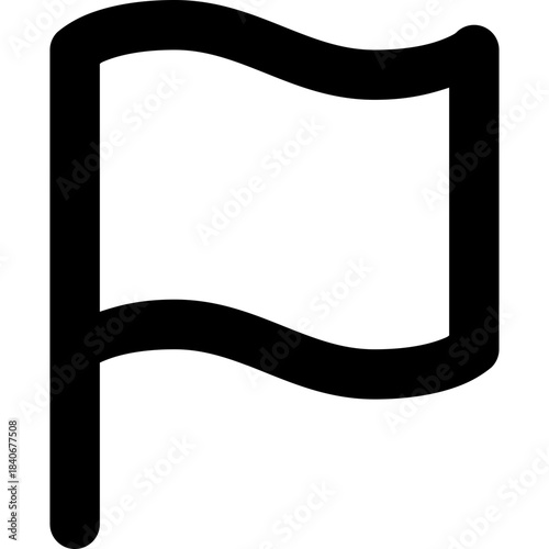 Flag icon - mark bookmark report outline