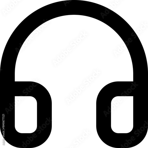 Headphones icon - audio music listen outline