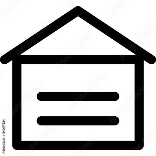Garage icon - parking car storage outline