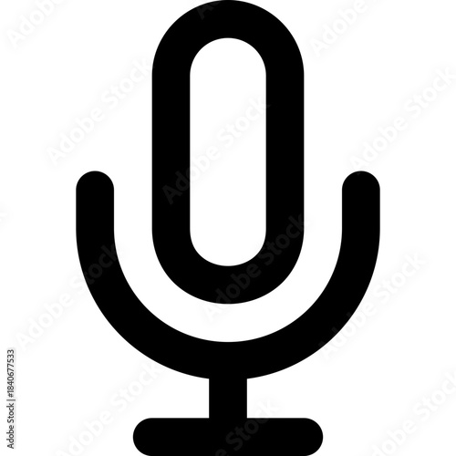 Microphone icon - audio record voice outline