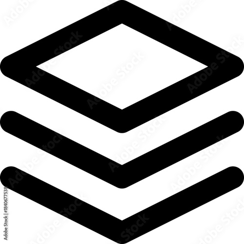 Layers icon - stack overlap arrange outline