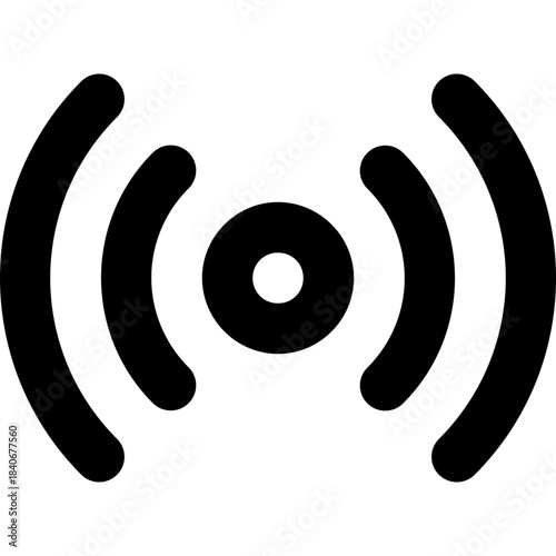 Radio icon - broadcast audio signal outline