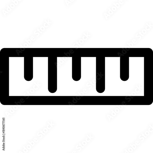Ruler icon - measure scale size outline