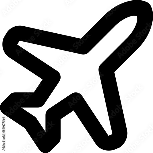 Plane icon - airplane flight travel outline