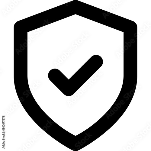 Shield check icon - security verified outline