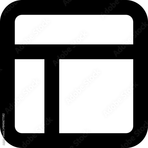 Sidebar icon - panel menu navigation outline