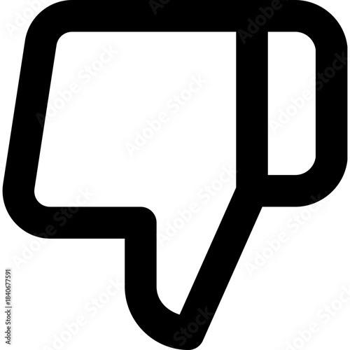 Thumbs down icon - dislike disapprove negative outline