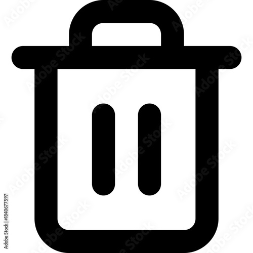 Trash icon - delete remove bin outline