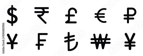 Dollar euro financial icon illustration showing online payment symbols, digital wallet graphics, currency signs and earnings coin visuals suitable for banking and economic design projects. EPS 10. 
