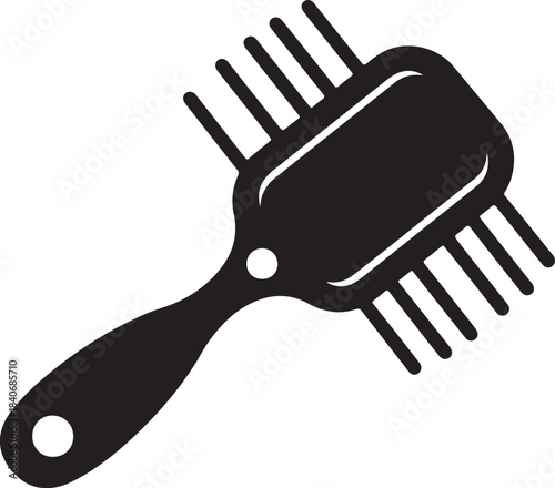 Black silhouette of a widetooth comb