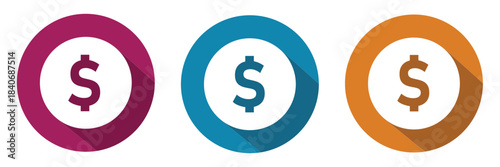 Currency symbols icons set with label. Dollar, Euro, Pound, Rupee, Franc, Ruble, Yen, Won black and white color vector illustration