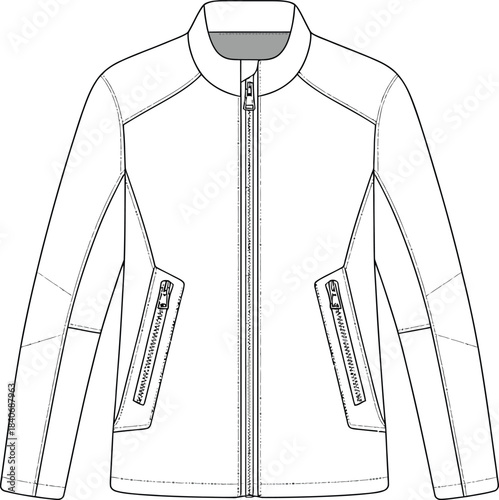 Motorcycle jacket flat design vector illustration