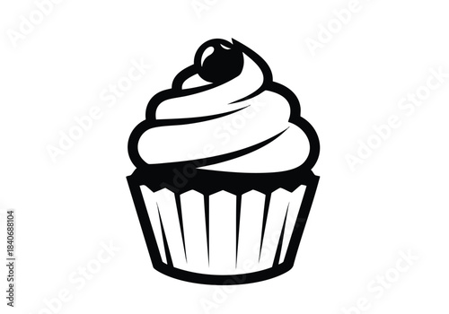 Delicious Cupcake with Frosting and Cherry on Top