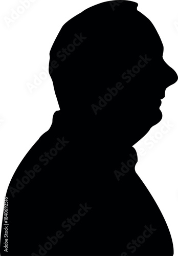 a man head silhouette vector