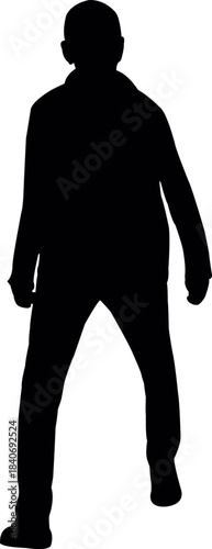 a man walking body silhouette vector