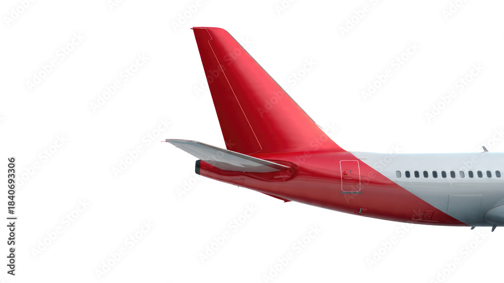 Naklejka premium Airplane tail isolated
