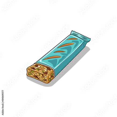 Protein Energy Bar icon logo flat vector design