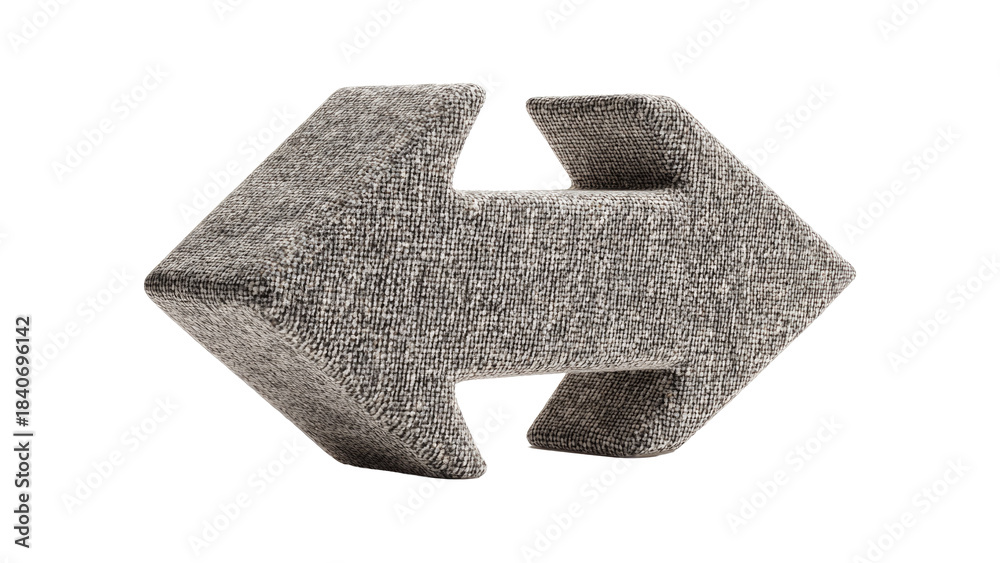 Obraz premium Fabric Arrow on Transparent Background