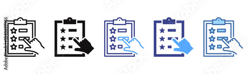 Rating icon sheet multi color collection