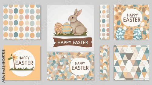 Delightful easter themed creative assets, digital scrapbooking elements