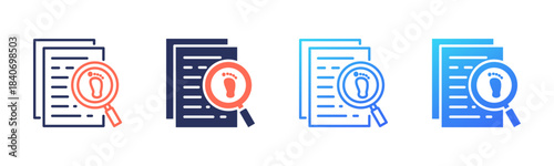 Investigation icon sheet multi color collection