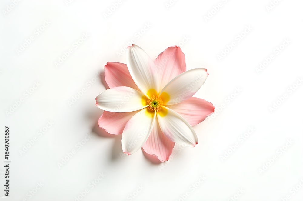 Obraz premium Pink Flower on White Background
