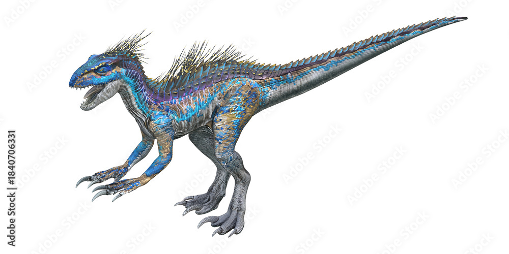 Fototapeta premium Colorful depiction of a prehistoric dinosaur