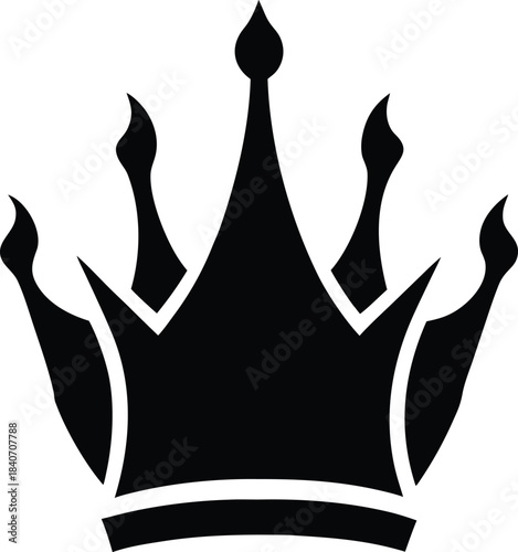 Crown king fire flame vector icon