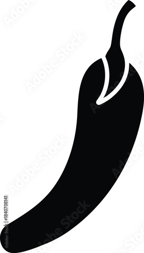 Chili pepper fire icon flat minimalist vector design