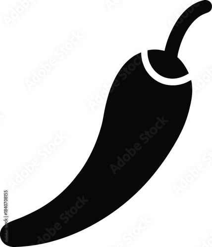 Chili pepper fire icon flat minimalist vector design