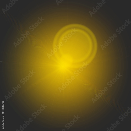 Stunning lens flare effect with radiant light beams, perfect for adding a touch of magic, hope, and inspiration to your designs and creative projects