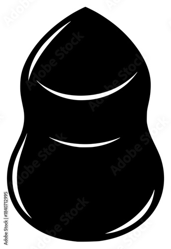 A black silhouette of a woman wearing a burqa, black, brim, cap, hat, icon, illustration, profile, sun hat, against transparent background