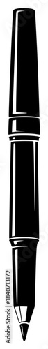 A black and white silhouette of a pencil with a pointed tip, black, brush, eraser, fountain pen, illustration, ink, lipstick, liquid, mark, pen, pencil, writing, against transparent background