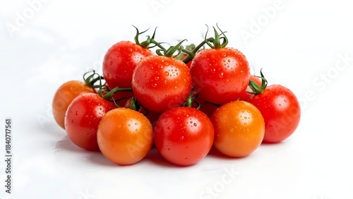 Cherry tomatoes are typically round, sweeter, and juicier, with thinner skins.