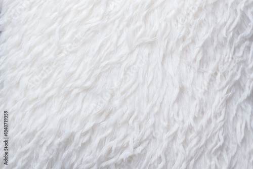 Close-up of feathered fabric in white tones. Fabric texture: feathers