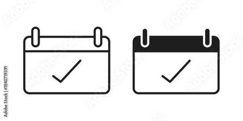 Appointment icons vector Collection Clipart Pack. icon with editable line stroke