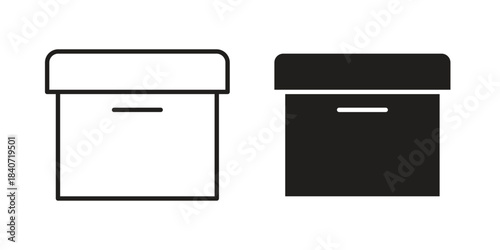 Archive icons vector Collection Clipart Pack. icon with editable line stroke