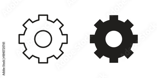 Cogwheel icons vector Collection Clipart Pack. icon with editable line stroke