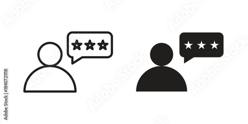 Customer feedback icons vector Collection Clipart Pack. icon with editable line stroke