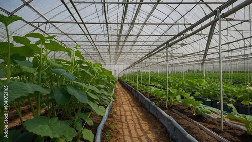 Greenhouse, growing plants in a greenhouse