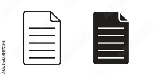 Document icons vector Collection Clipart Pack. icon with editable line stroke