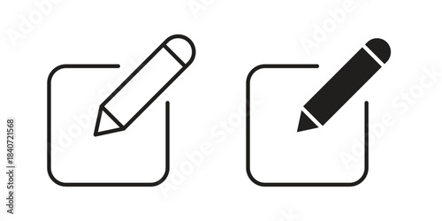 Edit icons vector Collection Clipart Pack. icon with editable line stroke