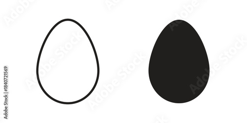 Egg icons vector Collection Clipart Pack. icon with editable line stroke