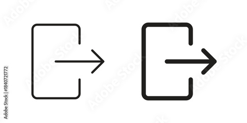 Exit icons vector Collection Clipart Pack. icon with editable line stroke