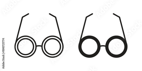 Eye glasses icons vector Collection Clipart Pack. icon with editable line stroke