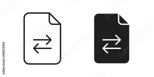 File transfer icons vector Collection Clipart Pack. icon with editable line stroke